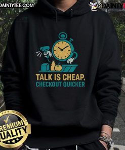 Funny grocery store worker hoodie featuring quirky cashier talk for a quicker checkout experience.