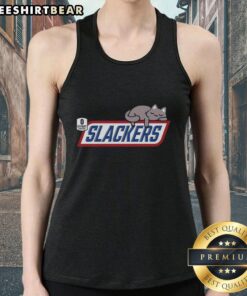 Funny cat graphic on a tank top, showcasing the 'Slackers 0 Effort Everyday' design for cat lovers and casual wear.