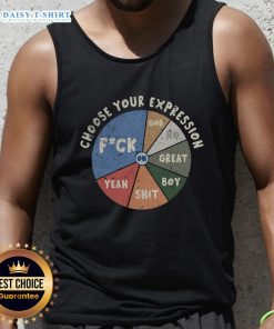 Funny Choose Your Expression Tank Top featuring playful graphics and vibrant colors for a stylish and humorous look.