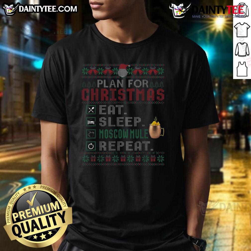 Funny Christmas Eat Sleep Moscow Mule Repeat T Shirt Funny Christmas Eat Sleep Moscow Mule Repeat T-Shirt design featuring festive graphics and playful text. Perfect holiday apparel!