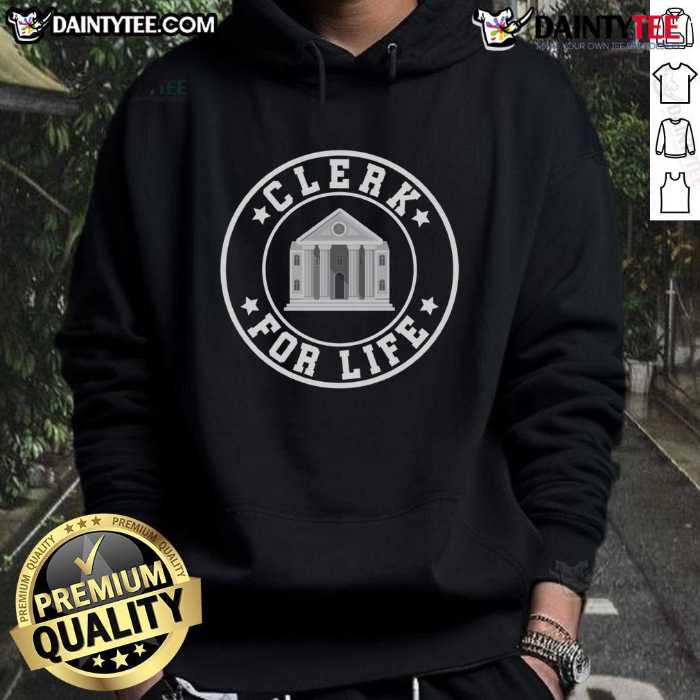 Funny Clerk For Life Bank Teller Cashier Clerk Work Pride Hoodie Funny Clerk for Life hoodie featuring a bank teller design, perfect for cashiers and pride in their work.