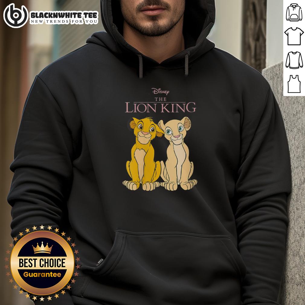 Funny Disney The Lion King Simba And Nala Hoodie Alt Text: Funny Disney The Lion King Simba and Nala hoodie featuring vibrant graphics of the beloved characters.