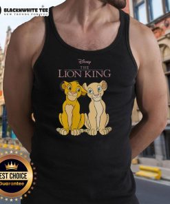 Funny Disney The Lion King Simba and Nala tank top featuring vibrant graphics of the iconic characters.