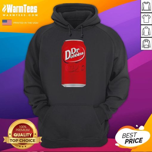 Funny Dr. Dobbins 23 Dr. Pepper soda parody graphic hoodie featuring a playful design and vibrant colors.