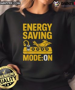 Funny Energy Saving Mode Lazy Bird Sweatshirt featuring a cartoon bird lounging, perfect for cozy, humorous casual wear.