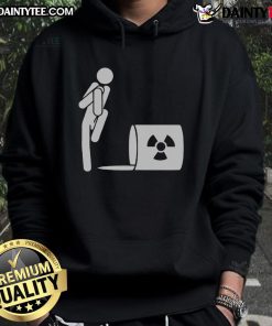 Funny Ew A Spill Radioactive Waste Hoodie featuring a playful design that humorously depicts radioactive waste spills.