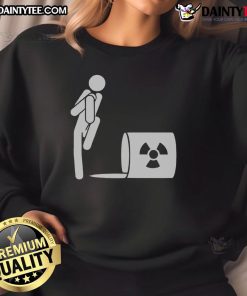 Funny Ew A Spill Radioactive Waste Sweatshirt featuring a humorous graphic design for quirky fashion lovers.