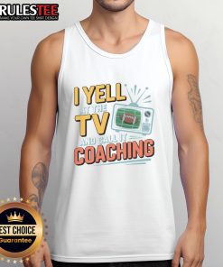 Funny football season yell at the TV and call it coaching suede cloud jersey tank top for passionate fans.