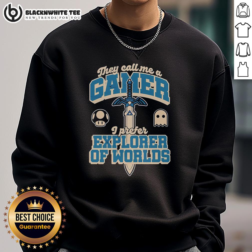 Funny Gamer Sword Explorer Sweatshirt Funny Gamer Sword Explorer Sweatshirt featuring a playful design perfect for gaming enthusiasts and adventurers.