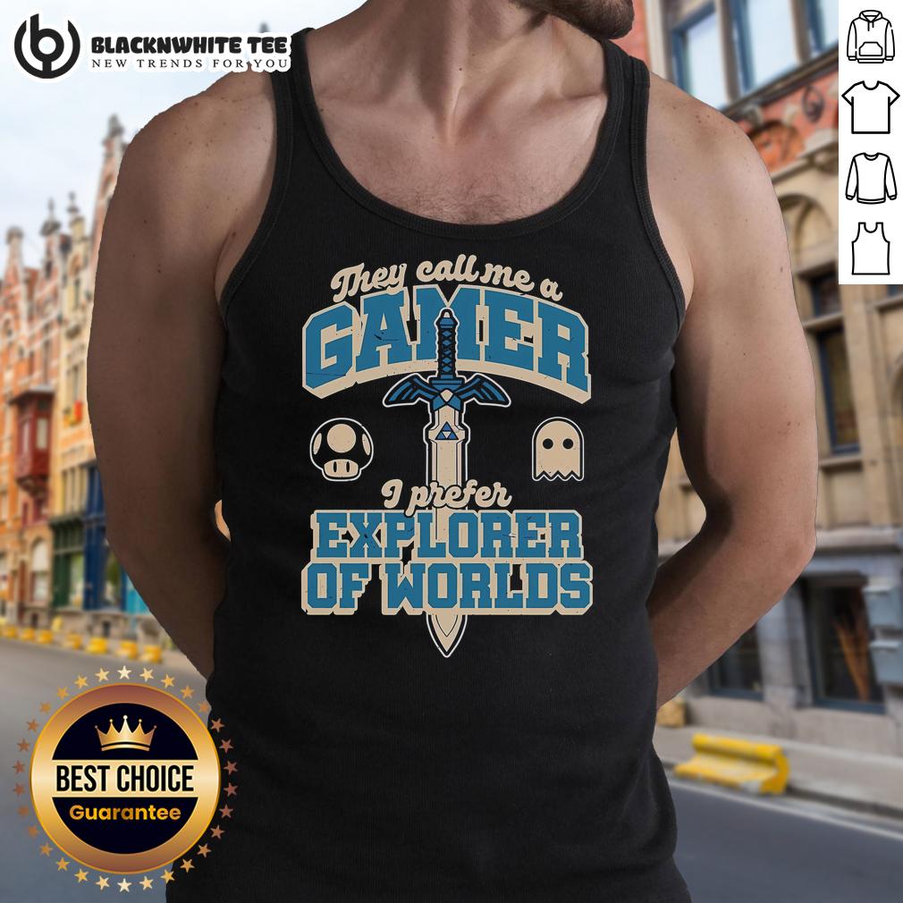 Funny Gamer Sword Explorer Tank Top Funny gamer sword explorer tank top featuring a whimsical sword design, perfect for gaming enthusiasts and casual wear.