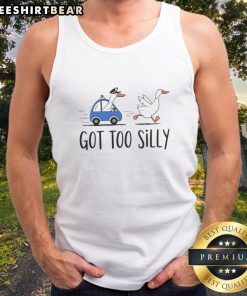 Funny goose meme tank top featuring a silly goose with a humorous expression, perfect for casual and meme lovers.