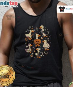 Funny Goosebumps Halloween Goose Tank Top featuring a whimsical design perfect for festive celebrations.