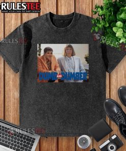 Funny Greta Thunberg wearing a 'Dumb and Dumber' washed t-shirt, showcasing humor in climate activism.