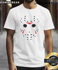 Funny Hockey Mask T-Shirt featuring a humorous graphic design, perfect for hockey fans and casual wear enthusiasts.