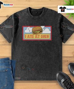 Funny 'I Ate at Bob's' washed t-shirt design featuring playful graphics and bold text, perfect for casual wear.