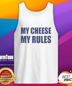 Alt Text: Funny iCarly My Cheese My Rules tank top featuring a playful graphic design, perfect for fans of the show.