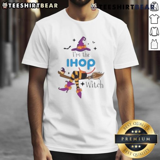 Alt Text: Funny I'M The IHOP Witch Halloween T-Shirt featuring a whimsical witch design perfect for Halloween festivities.