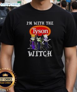 Funny I'M With The Tyson Foods Witch Villains Halloween T-Shirt featuring playful design for Halloween festivities.