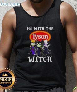 Funny 'I'm With The Tyson Foods Witch Villains' Halloween tank top featuring playful design and vibrant colors.
