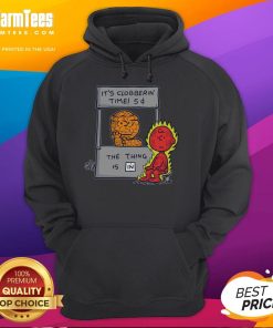 Funny 'It's Clobberin' Time' Fantastic Hoodie featuring vibrant graphics and a cozy fit, perfect for comic fans.