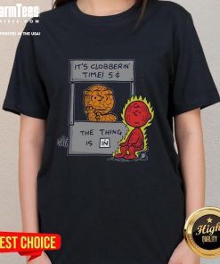 Funny It's Clobberin Time Fantastic Ladies Tee featuring a vibrant design perfect for comic fans and casual wear.