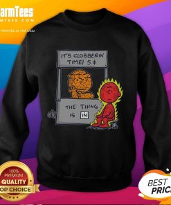 Funny 'It's Clobberin Time' Fantastic sweatshirt featuring a bold graphic design, perfect for casual wear and fans.