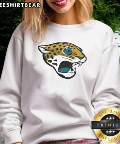 Alt Text: Funny Jacksonville Jaguars logo sweatshirt featuring a playful design, perfect for fans and casual wear.