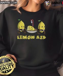 Funny Lemon AID Sweatshirt featuring a quirky lemon graphic, perfect for casual wear and making a playful statement.