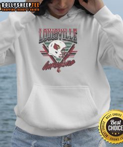 Funny Louisville Cardinals Triangle Vintage Hoodie featuring a playful design and vibrant colors for fans.