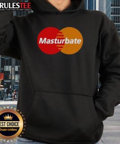 Funny MasterBate Mastercard logo parody hoodie design featuring humorous graphics and playful text for casual wear.