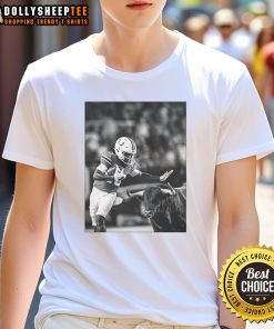 Funny Miami Hurricanes vs South Florida Bulls photo t-shirt featuring vibrant graphics and playful design for fans.
