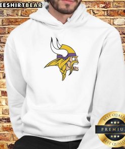 Funny Minnesota Vikings logo hoodie featuring a playful design, perfect for fans and casual wear.