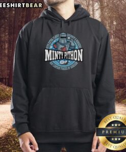 Funny Minty Python Monty Python Hoodie featuring vibrant colors and playful design, perfect for fans of classic comedy.