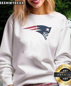 Funny New England Patriots logo sweatshirt featuring a playful design, perfect for fans and casual wear.