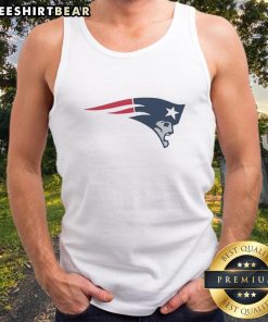 Alt Text: Funny New England Patriots logo tank top featuring a playful design, perfect for game day or casual wear.