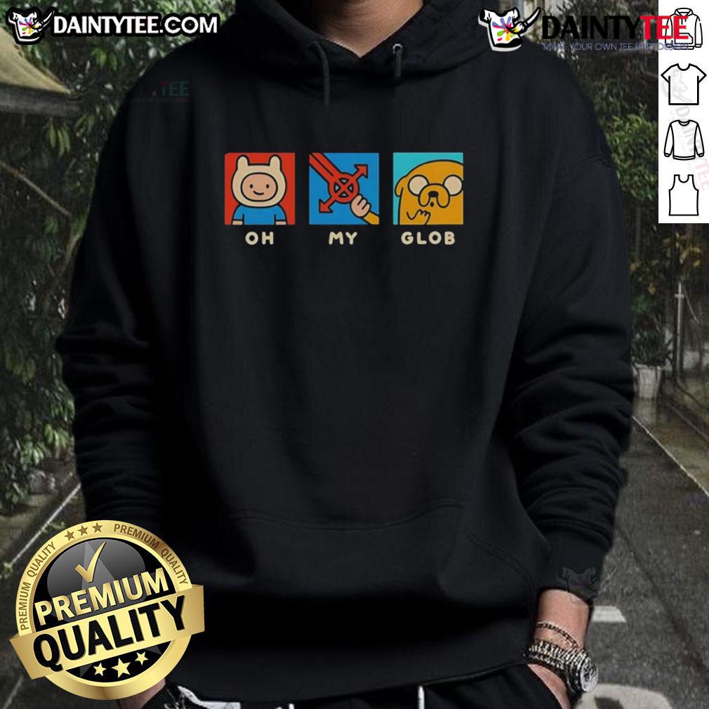 Funny Oh My Glob Adventure Time Hoodie Funny Oh My Glob Adventure Time Hoodie featuring vibrant colors and playful design, perfect for fans of the animated series.