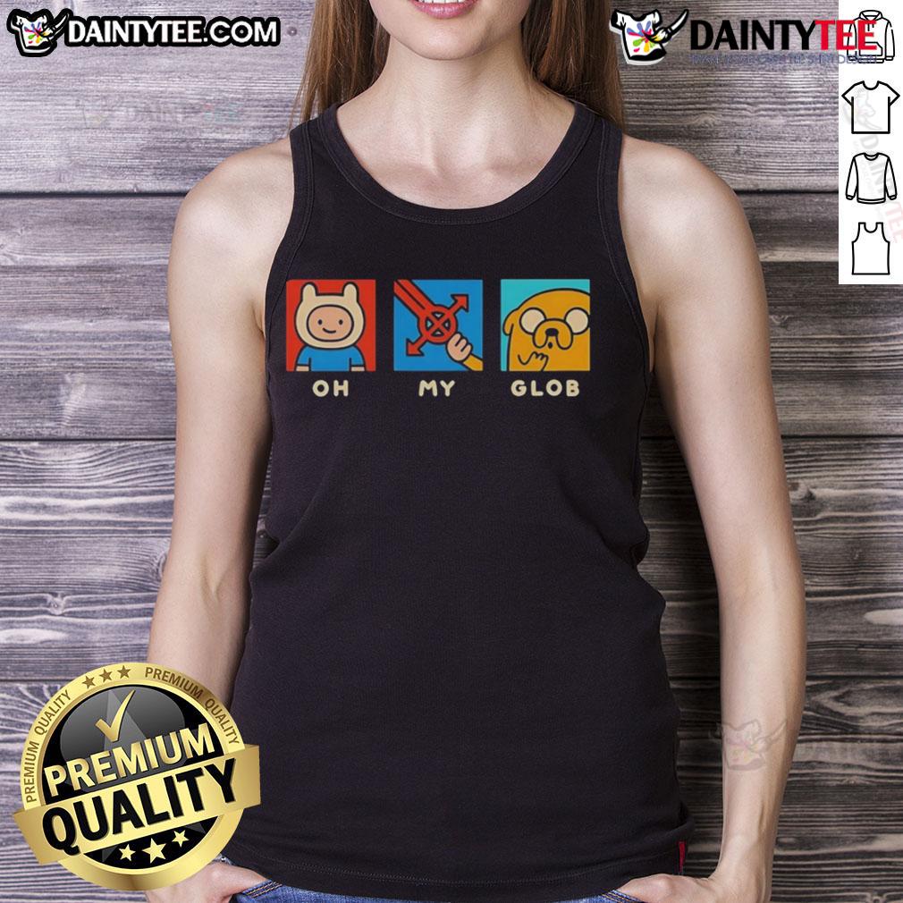 Funny Oh My Glob Adventure Time Tank Top Funny Oh My Glob Adventure Time tank top featuring vibrant colors and cartoon characters for fans of the series.