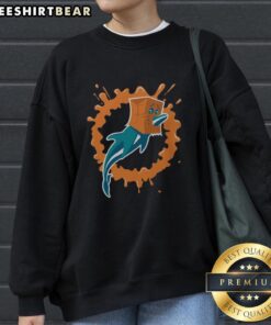 Funny Paper Bag Dolphin Sweatshirt featuring a playful dolphin design on a cozy, casual pullover.