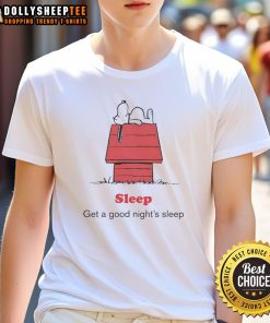 Funny Peanuts X American Red Cross T-Shirt promoting good sleep with playful designs for a cozy nights rest.
