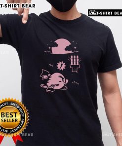 Funny Pink Ninja Kirby Samurai Gamer T-Shirt featuring a playful Kirby design in vibrant colors, perfect for gamers.