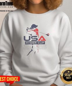 Alt Text: Humorous Ralph Lauren 2025 Ryder Cup sweatshirt featuring a unique design, perfect for golf fans and casual wear.