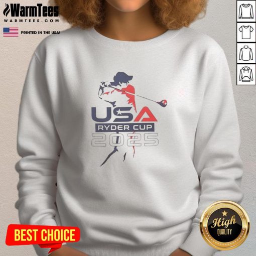 Alt Text: Humorous Ralph Lauren 2025 Ryder Cup sweatshirt featuring a unique design, perfect for golf fans and casual wear.