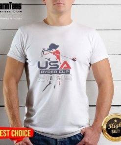 Funny Ralph Lauren 2025 Ryder Cup T-Shirt featuring humorous graphics and golf-themed design, perfect for fans.