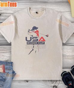 Funny Ralph Lauren 2025 Ryder Cup washed T-shirt featuring a playful design and vibrant colors, perfect for golf fans.