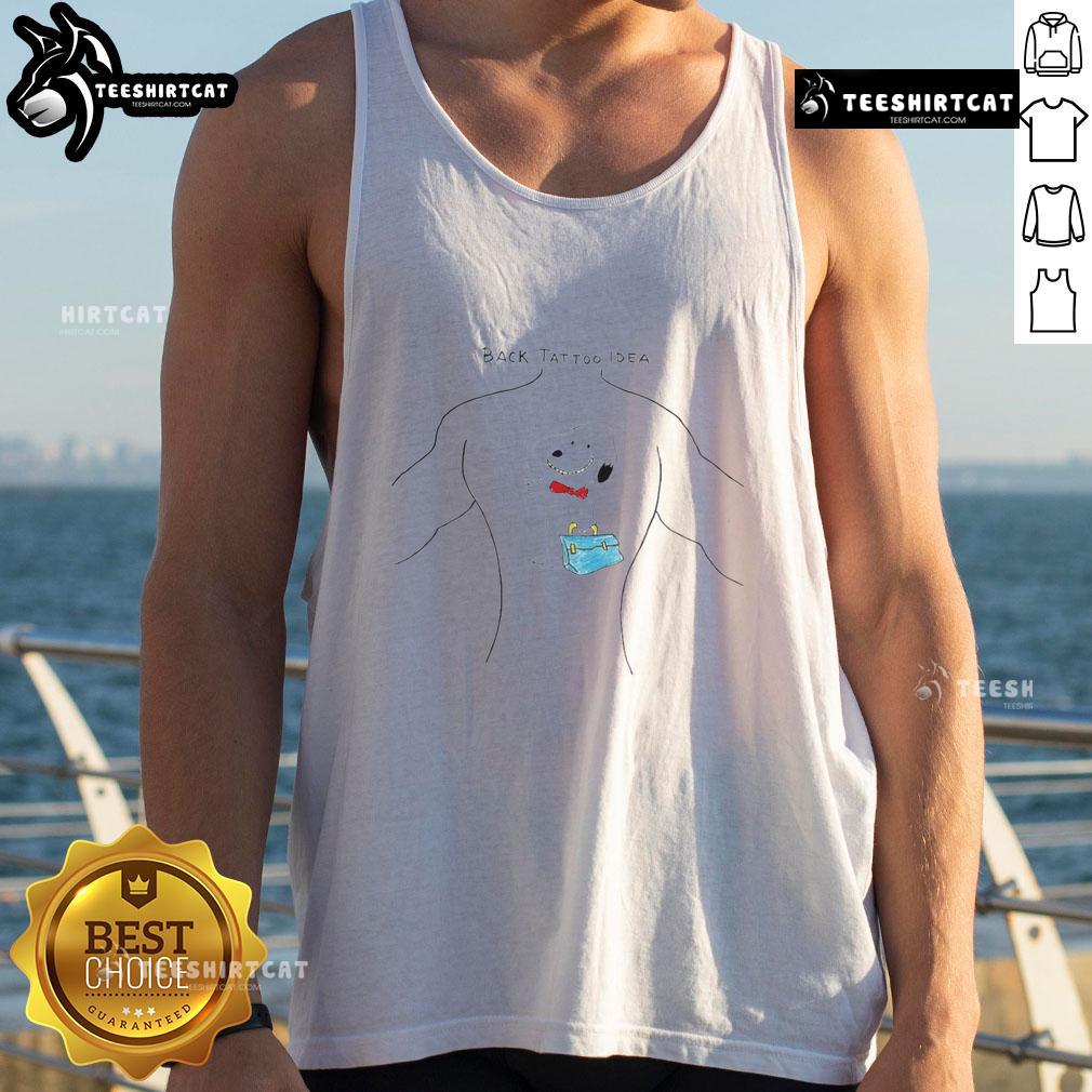 Funny Snoopy Back Tattoo Idea Tank Top Funny Snoopy back tattoo idea showcased on a stylish tank top, perfect for cartoon lovers and tattoo enthusiasts.