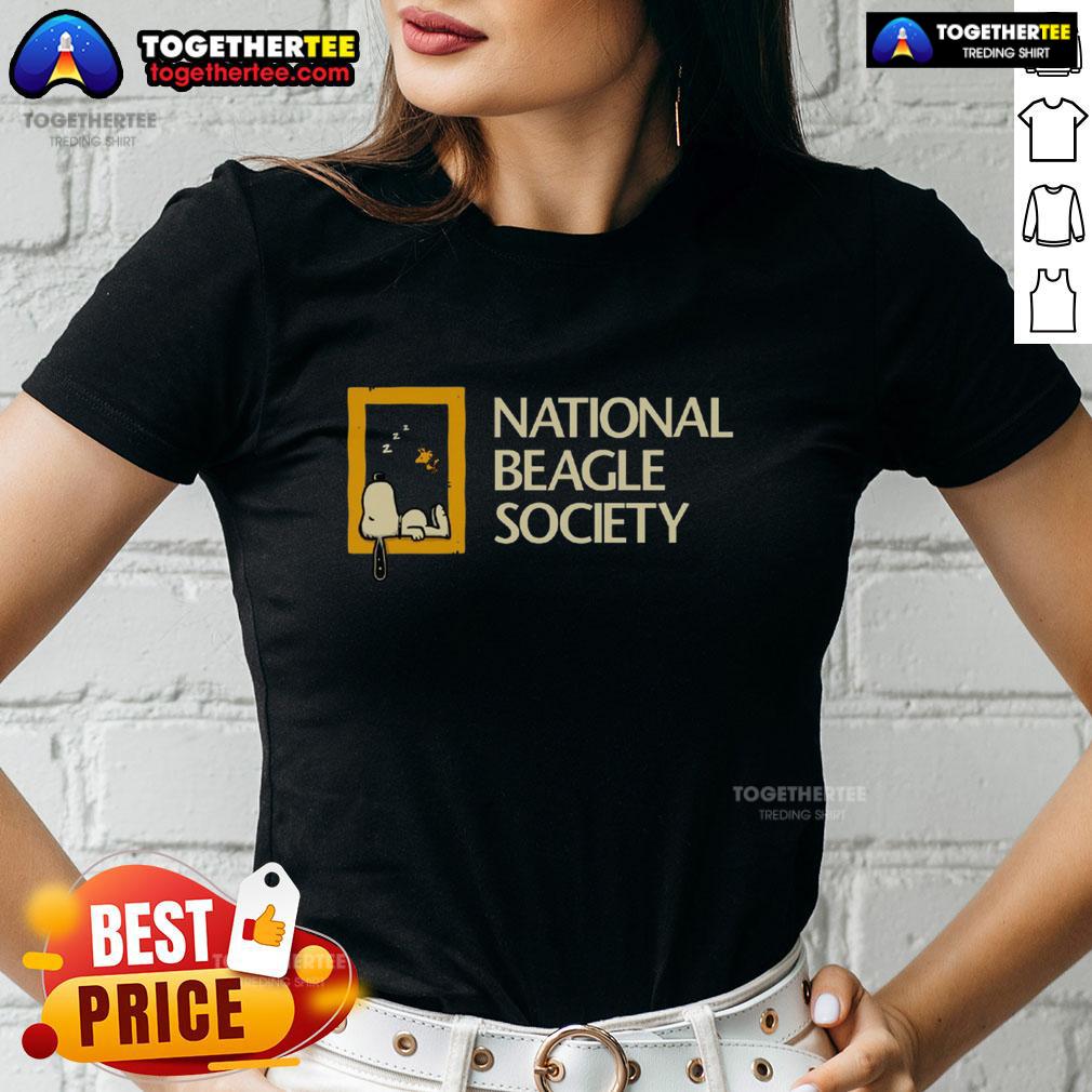 Funny Snoopy National Beagle Society Ladies Tee Funny Snoopy National Beagle Society Ladies Tee featuring a playful Snoopy design perfect for dog lovers.
