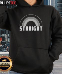 Funny straight rainbow hoodie featuring a vibrant design, perfect for adding humor and color to your wardrobe.