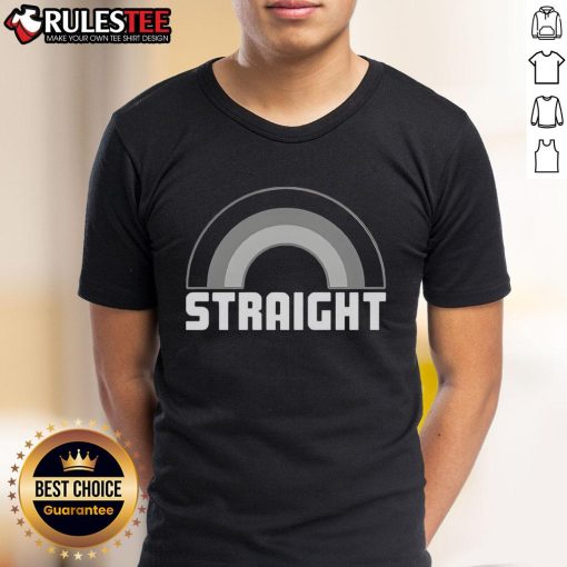 Funny Straight Rainbow T-Shirt featuring a colorful design, perfect for pride events and showcasing individuality.