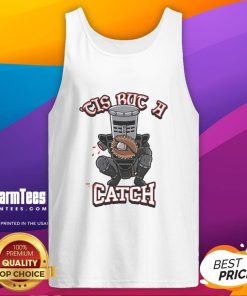 Funny Tis But A Catch Baseball Knight Tank Top featuring a humorous knight graphic for baseball lovers.