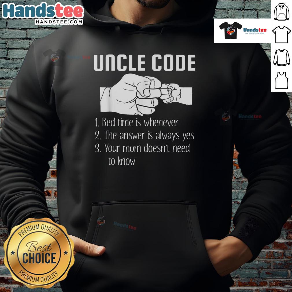 Funny Uncle Code Rules Bed Time Is Whenever Hoodie Funny Uncle Code Rules Bed Time Is Whenever Hoodie featuring playful text on a cozy sweatshirt for laid-back style.